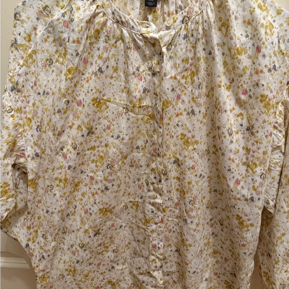 J. Crew Contemporary Multicolor Floral Blouse - Picture 1 of 8